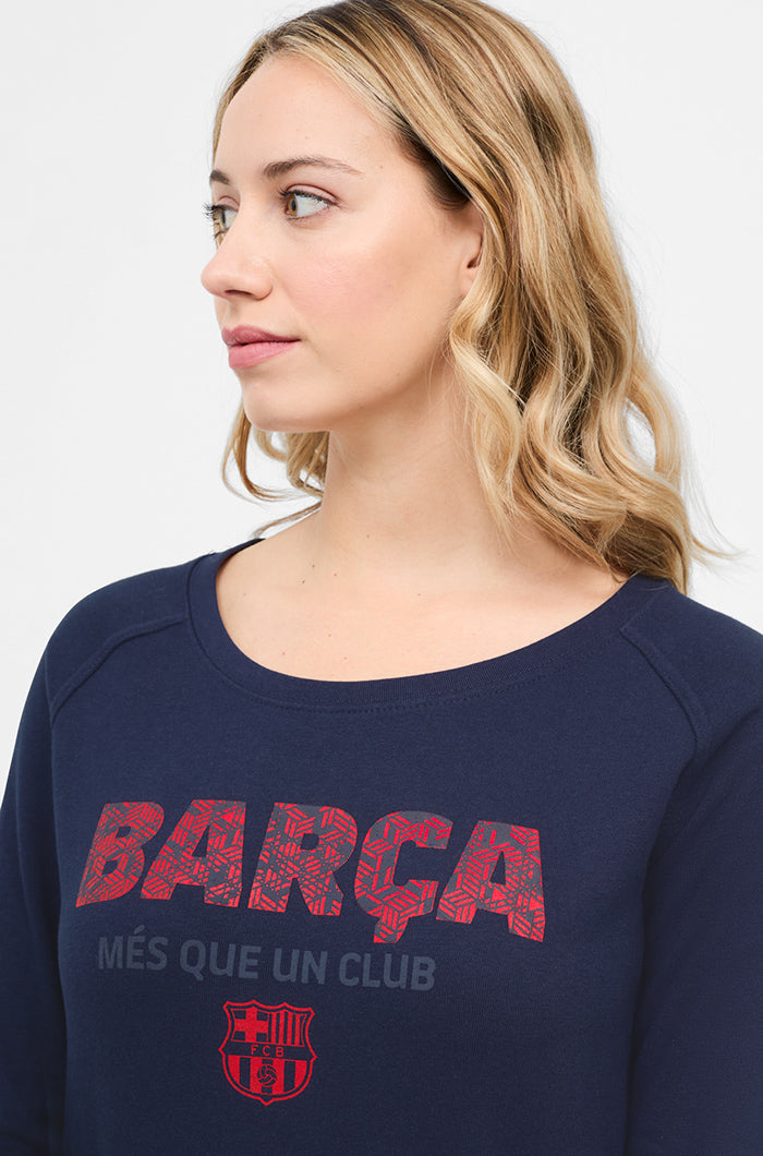 Sweatshirt « Més que un club » avec écusson du FC Barcelone 2019
