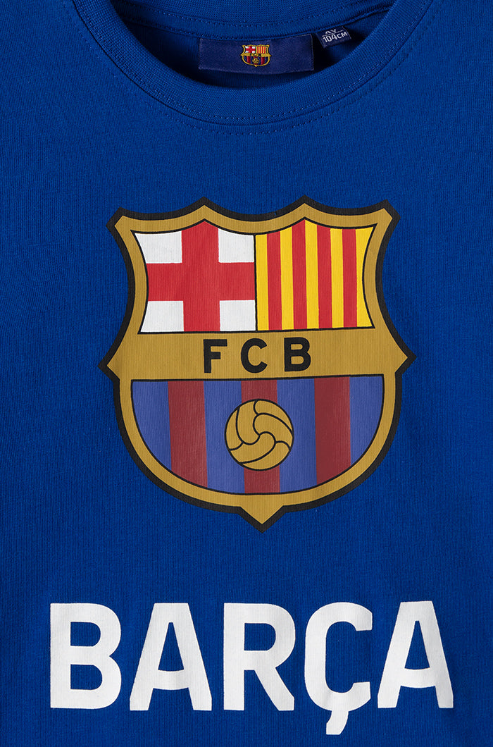 T-Shirt mit Wappen FC Barcelona - Kinder