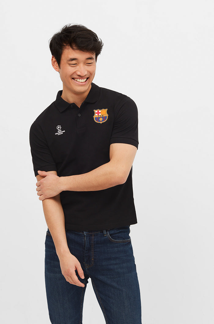 FC Barcelona Champions League black polo shirt