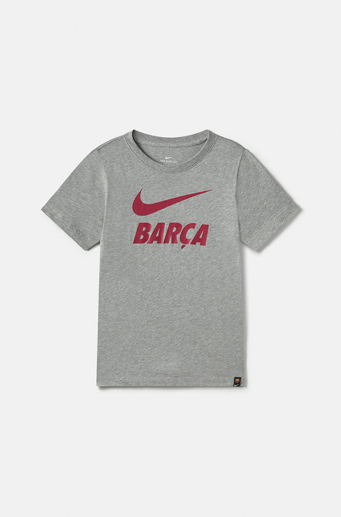 Camiseta “Barça” - Gris jaspeado - Niño