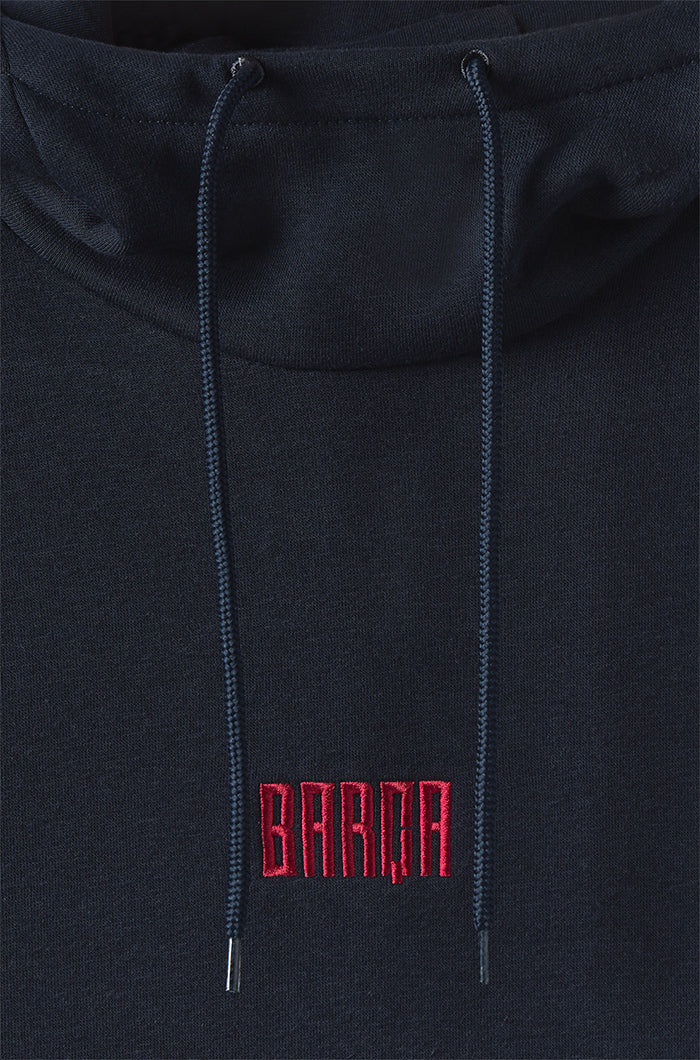 Sweatshirt mit Kängurustasche „Barça“ - Marineblau